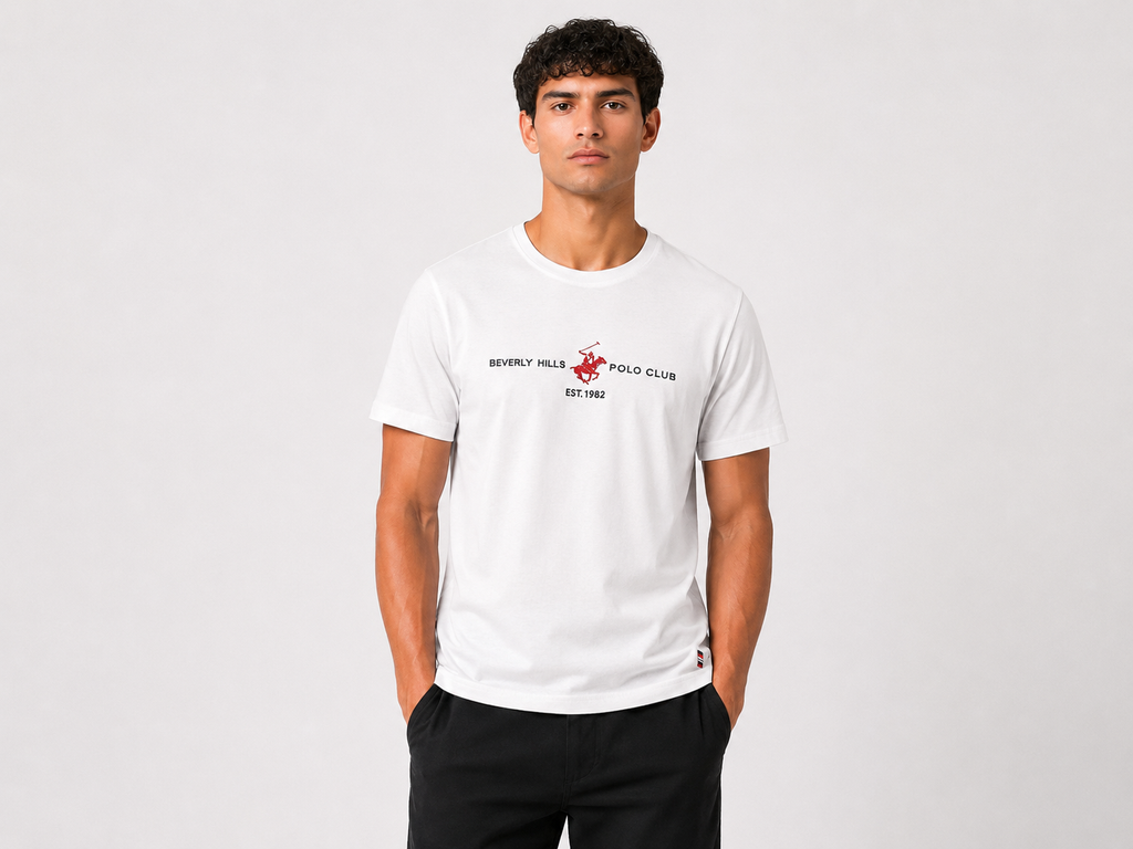 T-SHIRT Beverly Hills Polo Club Logo Centrale