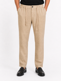 PANTALONE Puro Lino Capri Fit con coulisse