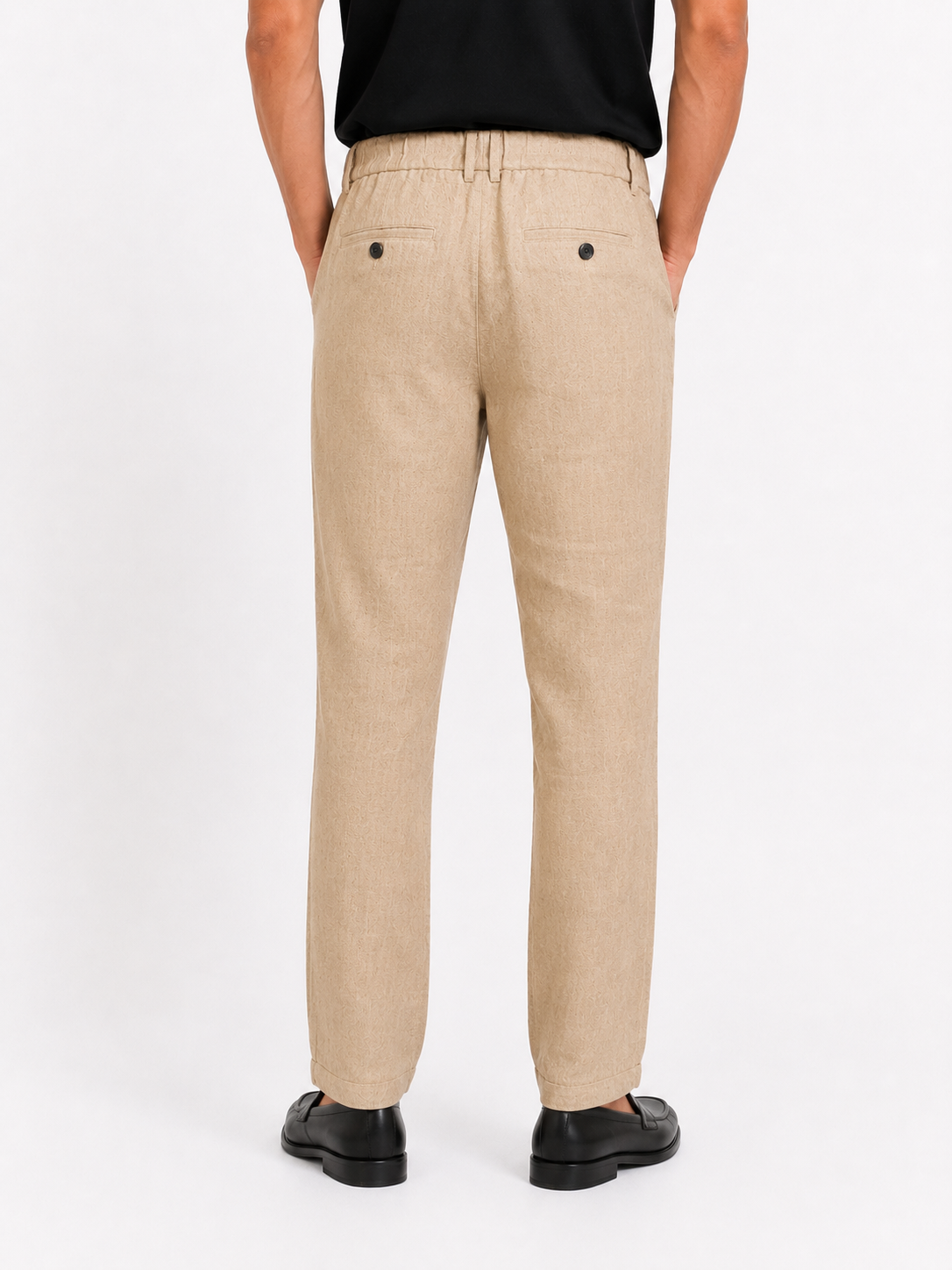 PANTALONE Puro Lino Capri Fit con coulisse