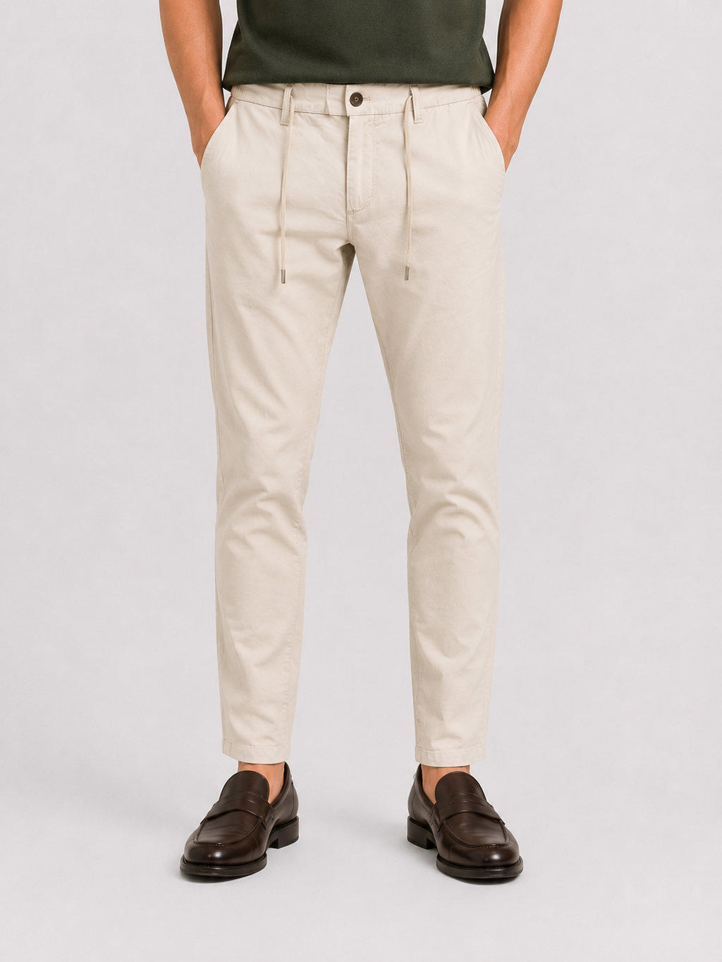 PANTALONE Cotone Capri Fit con coulisse Primavera/Estate