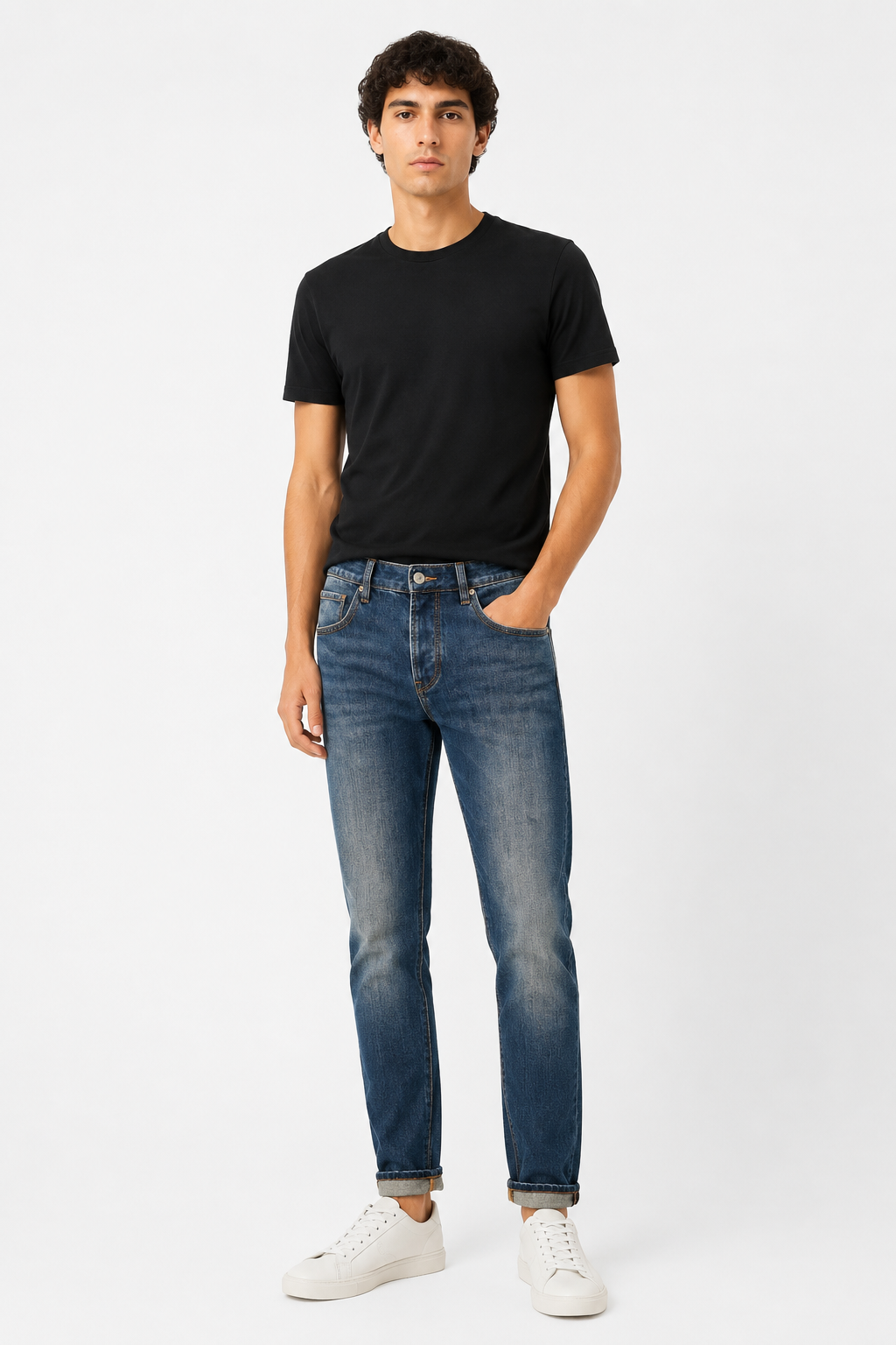 JEANS 5 Tasche Slim Fit Slavato