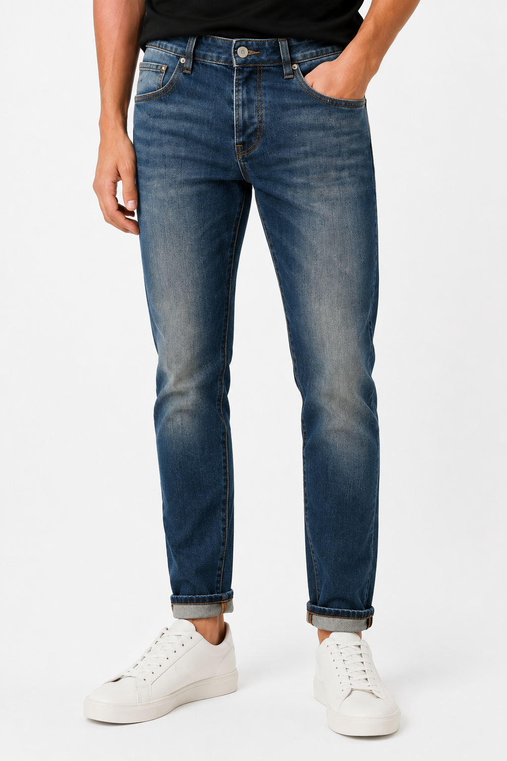 JEANS 5 Tasche Slim Fit Slavato