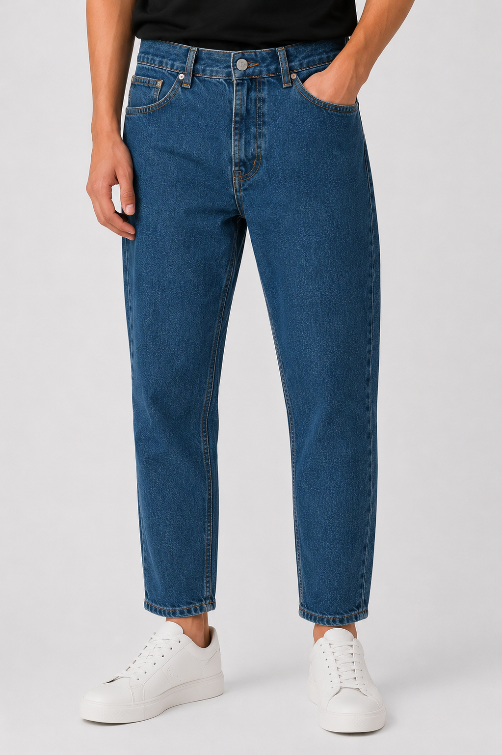 JEANS 5 Tasche Carrot Fit Lavaggio Medio