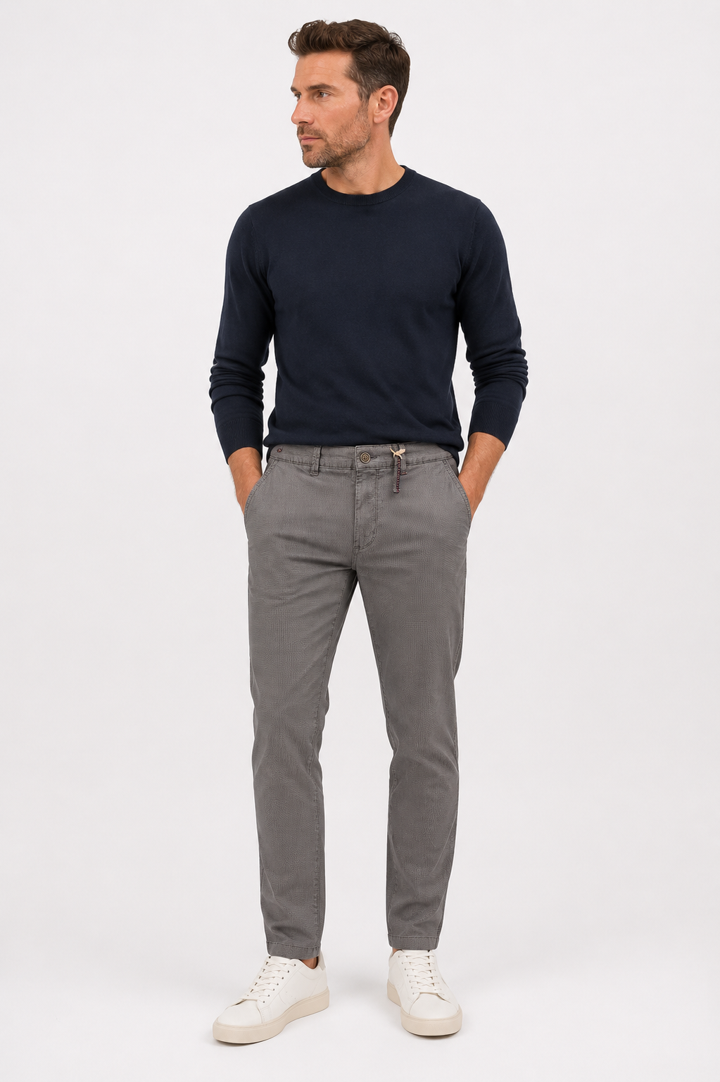 PANTALONE Cotone Regular Fit Tasca America Punto Milano
