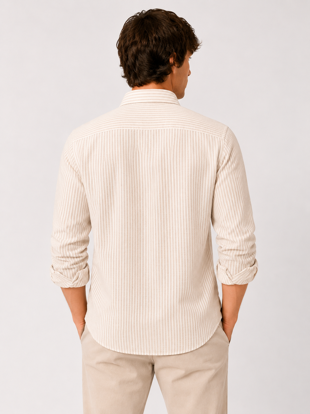 CAMICIA Misto Lino Bastoncino Slim Fit