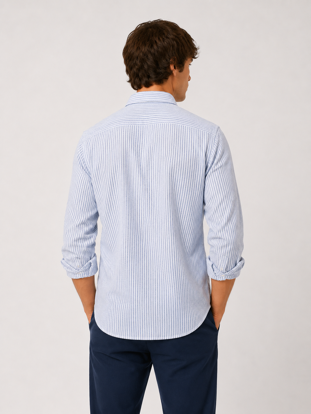 CAMICIA Misto Lino Bastoncino Slim Fit