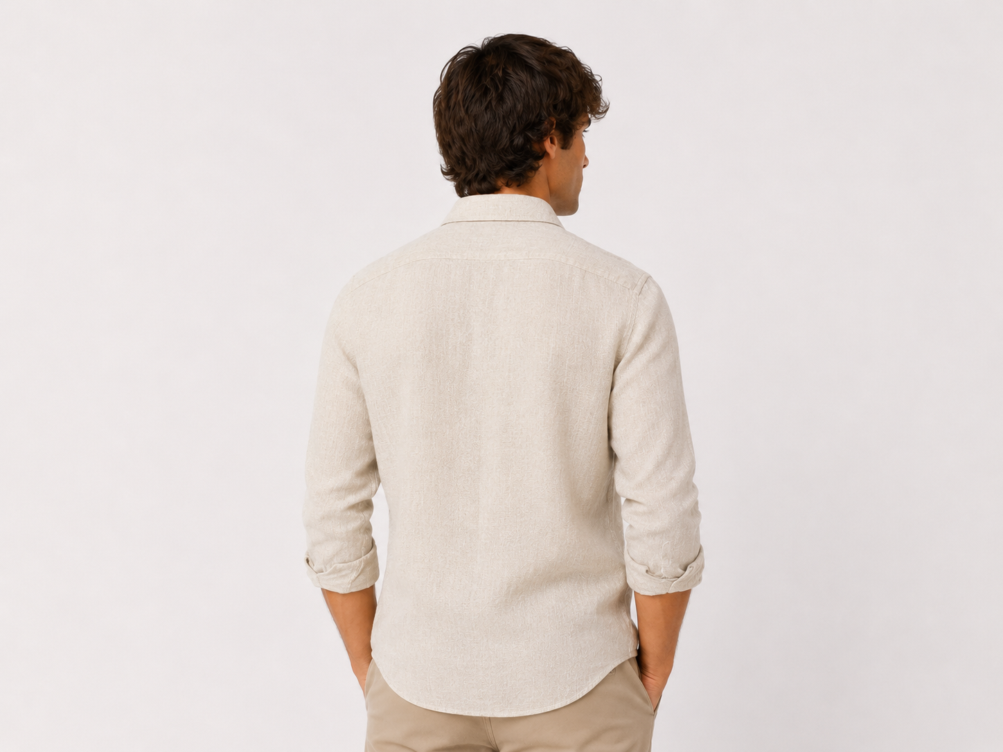 CAMICIA Puro Lino Tinta Unita Slim Fit