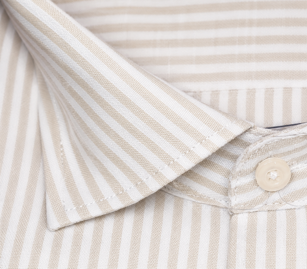 CAMICIA Misto Lino Bastoncino Slim Fit