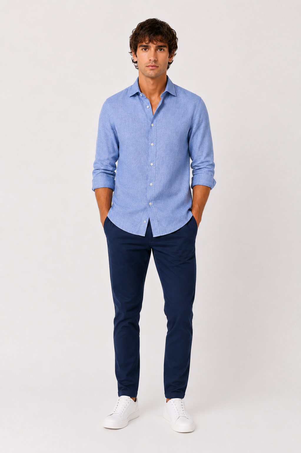 CAMICIA Puro Lino Tinta Unita Slim Fit