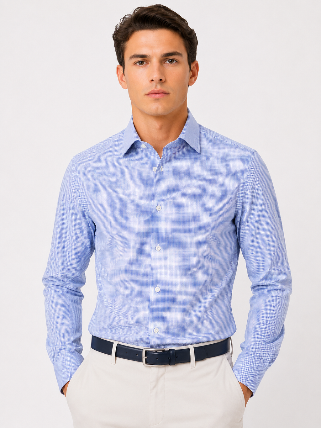 CAMICIA Cotone Pied de Puel Oxford Collo Classico Regular Fit