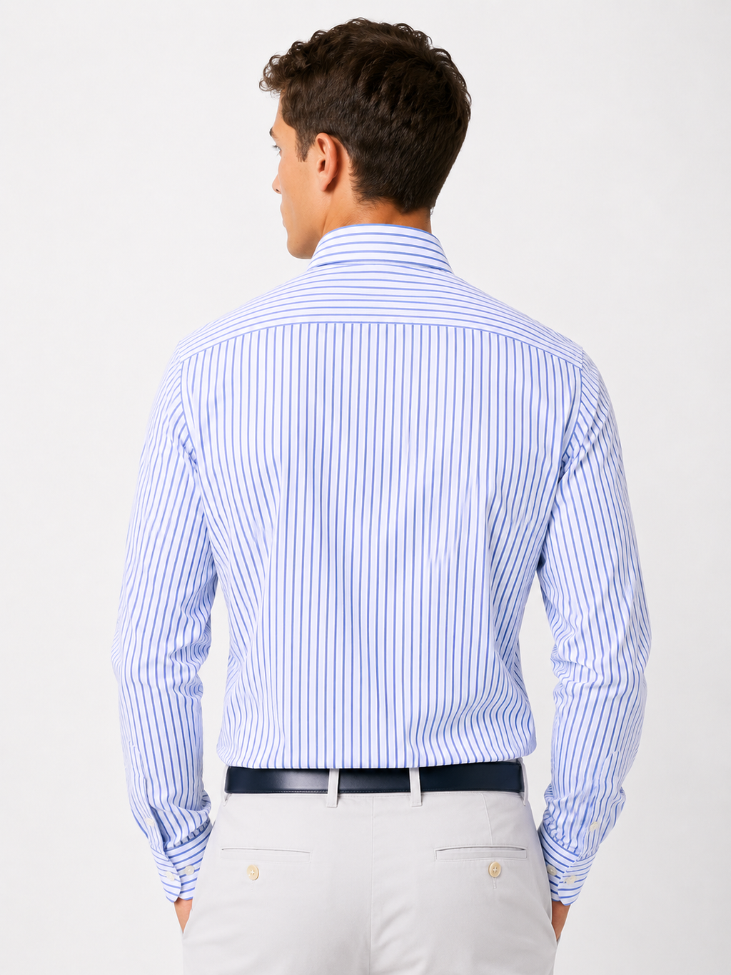 CAMICIA Cotone Rigo Medio Collo Classico Regular Fit
