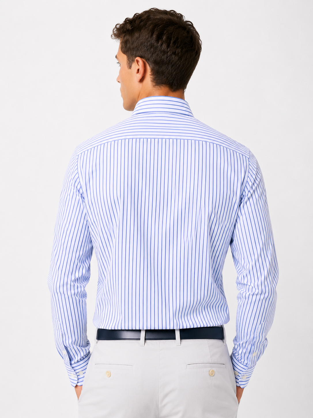 CAMICIA Cotone Rigo Medio Collo Classico Regular Fit