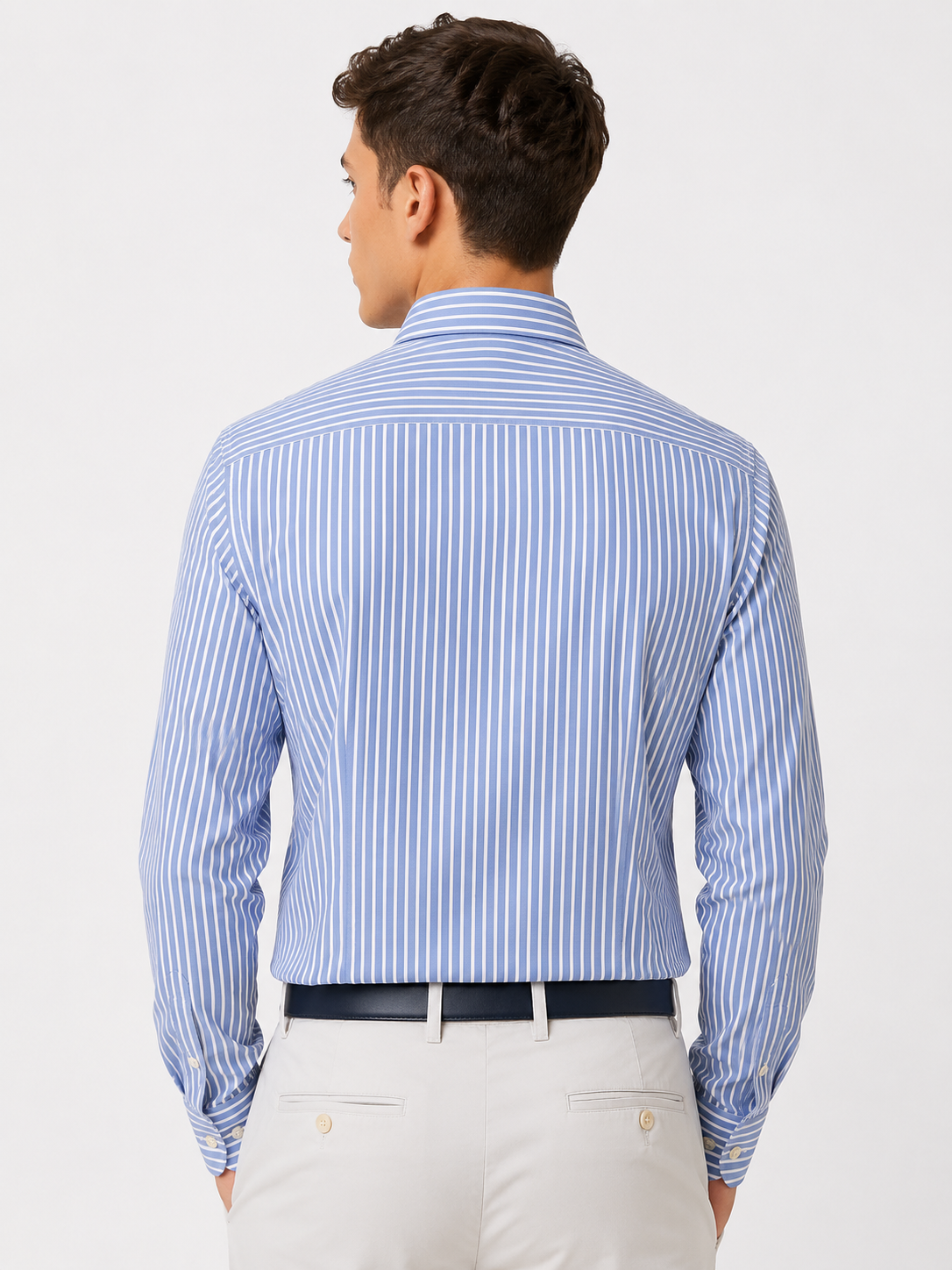 CAMICIA Cotone Rigo Medio Collo Classico Regular Fit