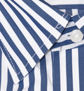 CAMICIA Cotone Rigo Largo Collo Classico Regular Fit