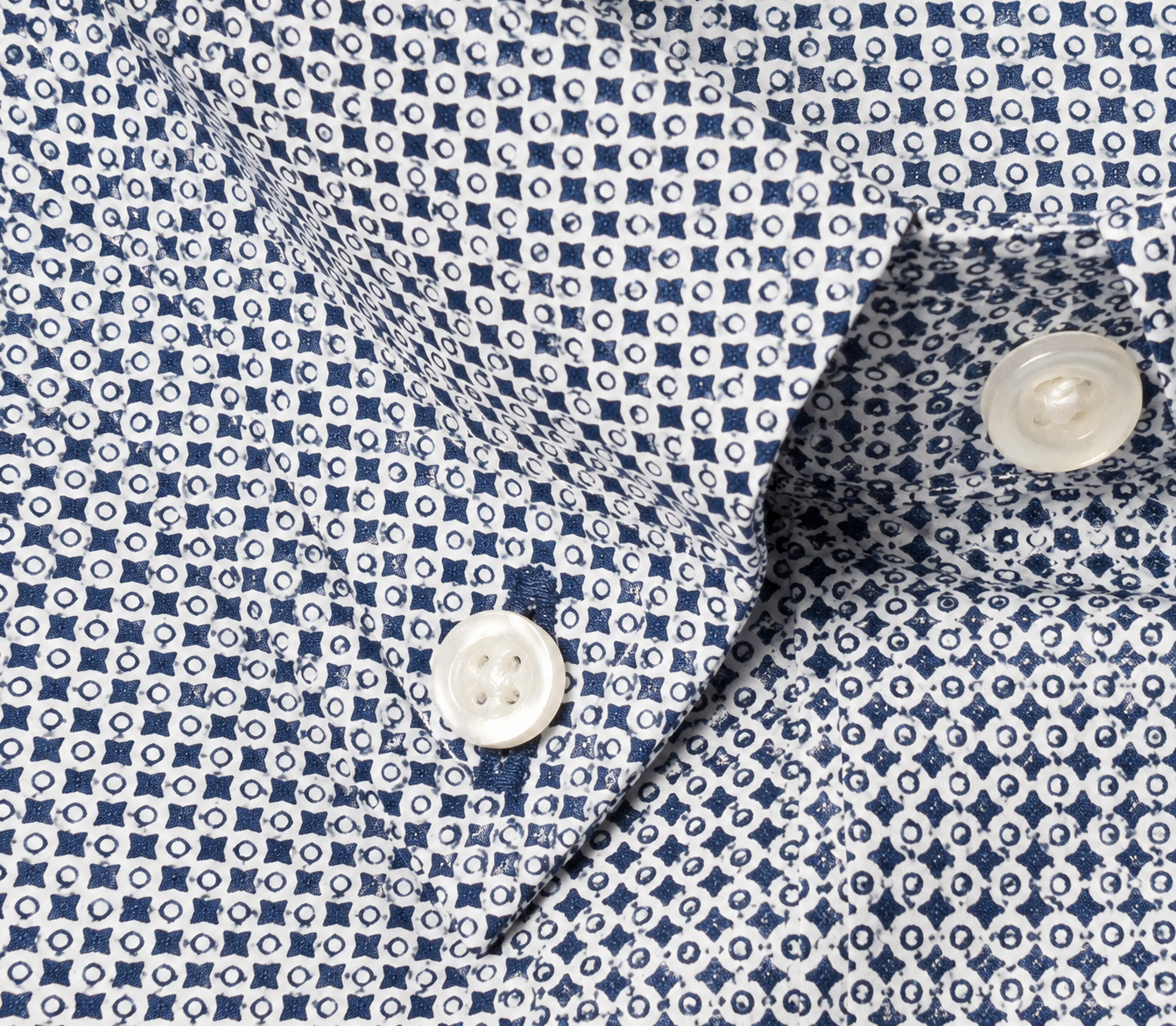 CAMICIA Cotone Micro Fantasia Button Down Regular Fit