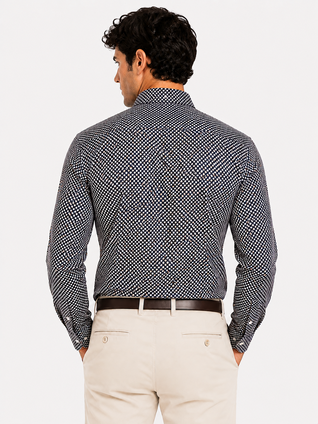 CAMICIA Cotone Micro Fantasia Button Down Regular Fit