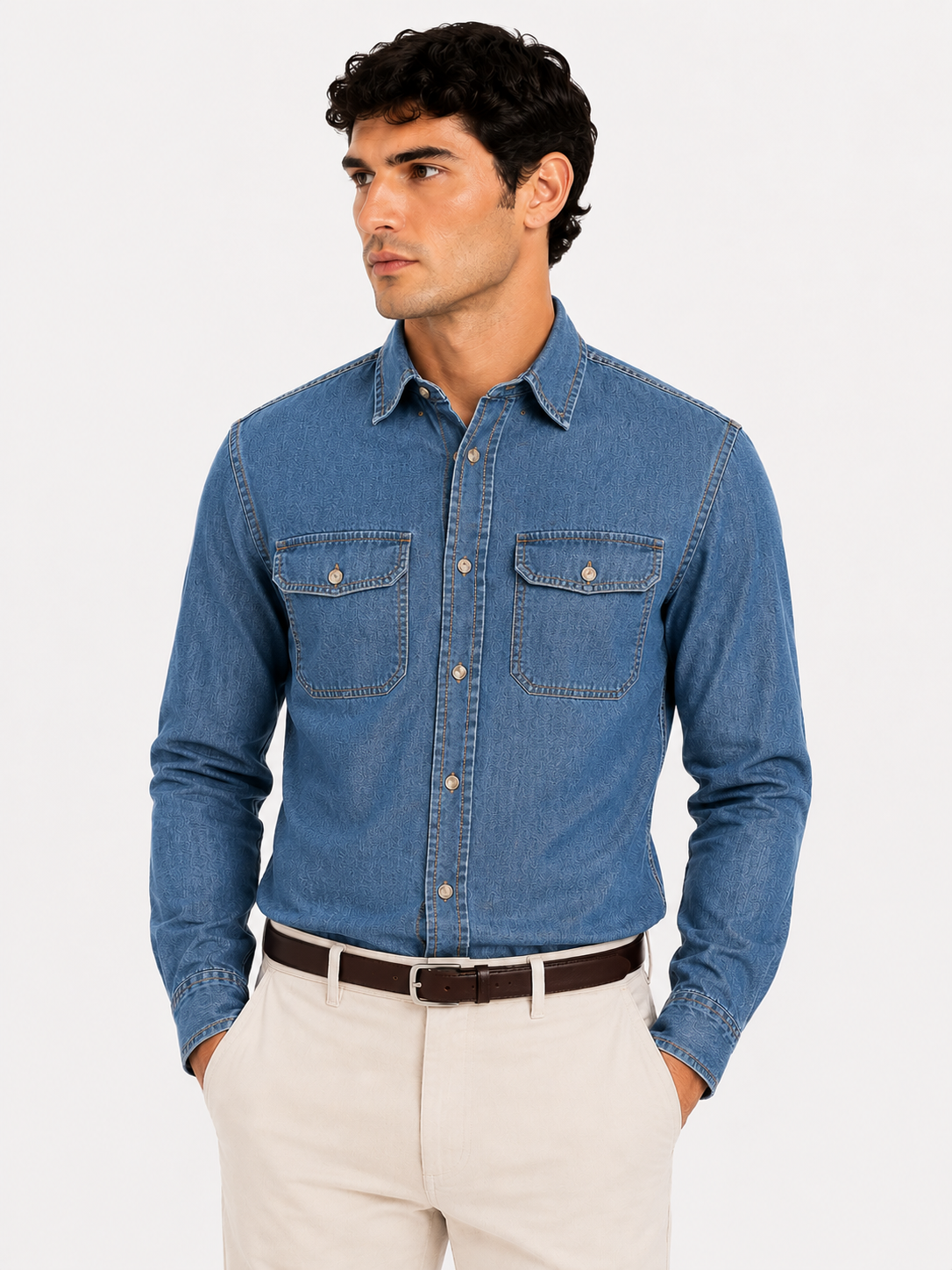 CAMICIA Jeans Collo Classico Regular Fit