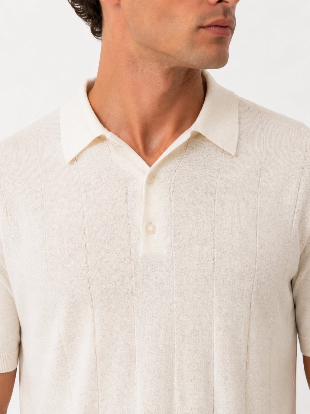 POLO 3 Bottoni Crepe