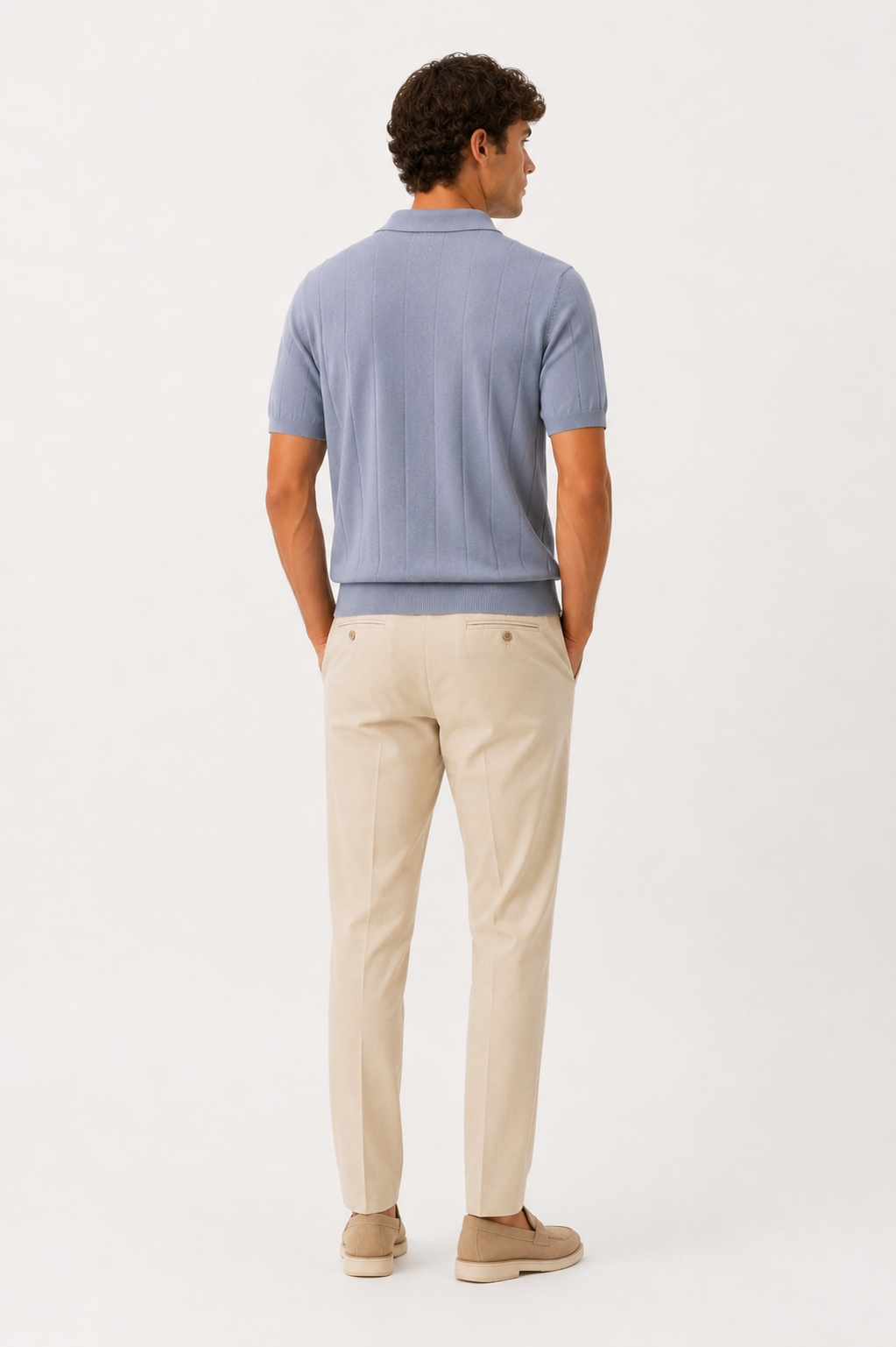 POLO 3 Bottoni Crepe