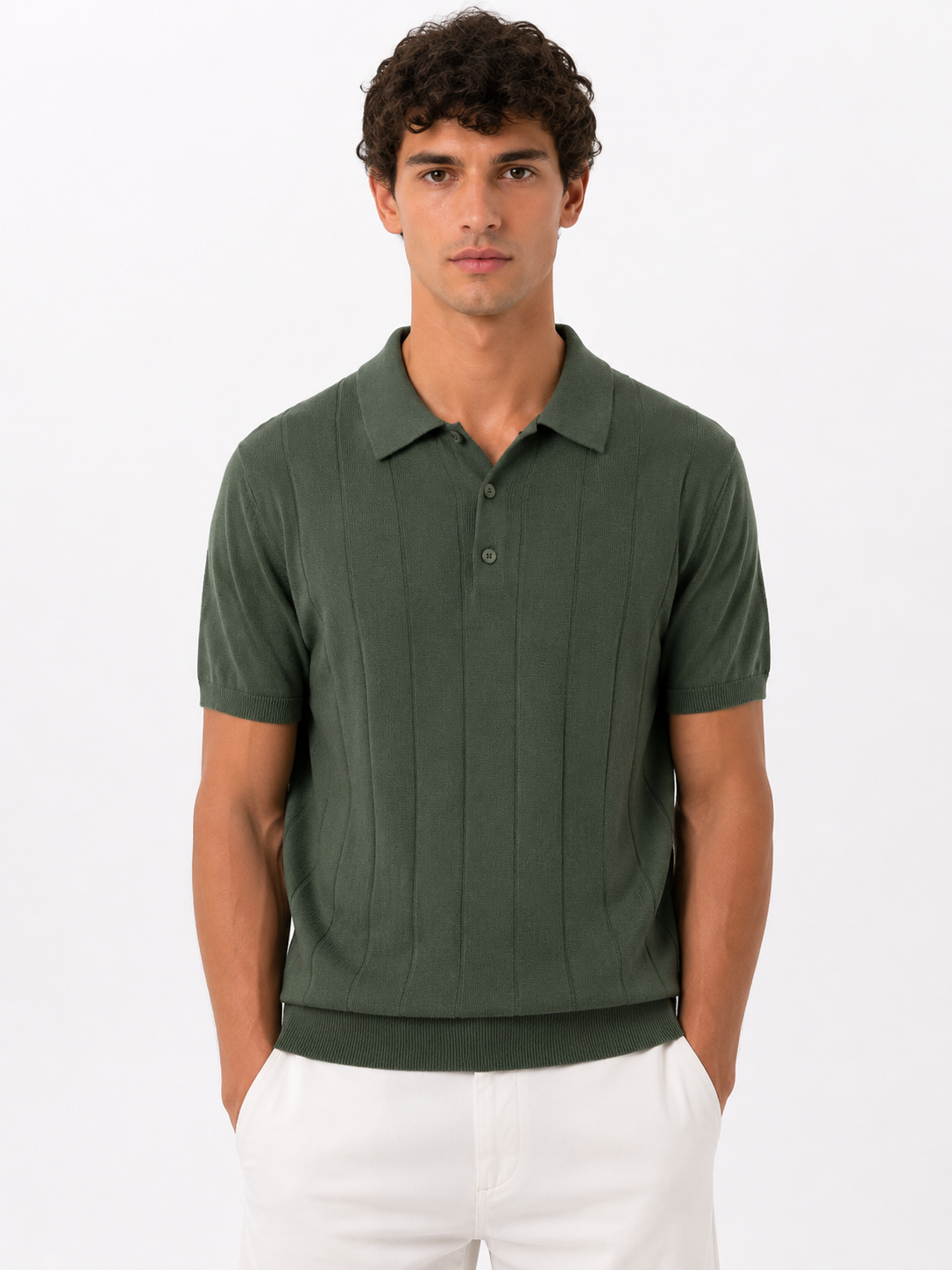 POLO 3 Bottoni Crepe
