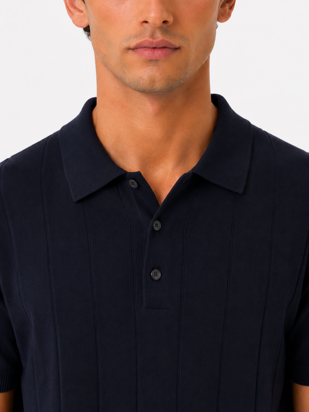 POLO 3 Bottoni Crepe