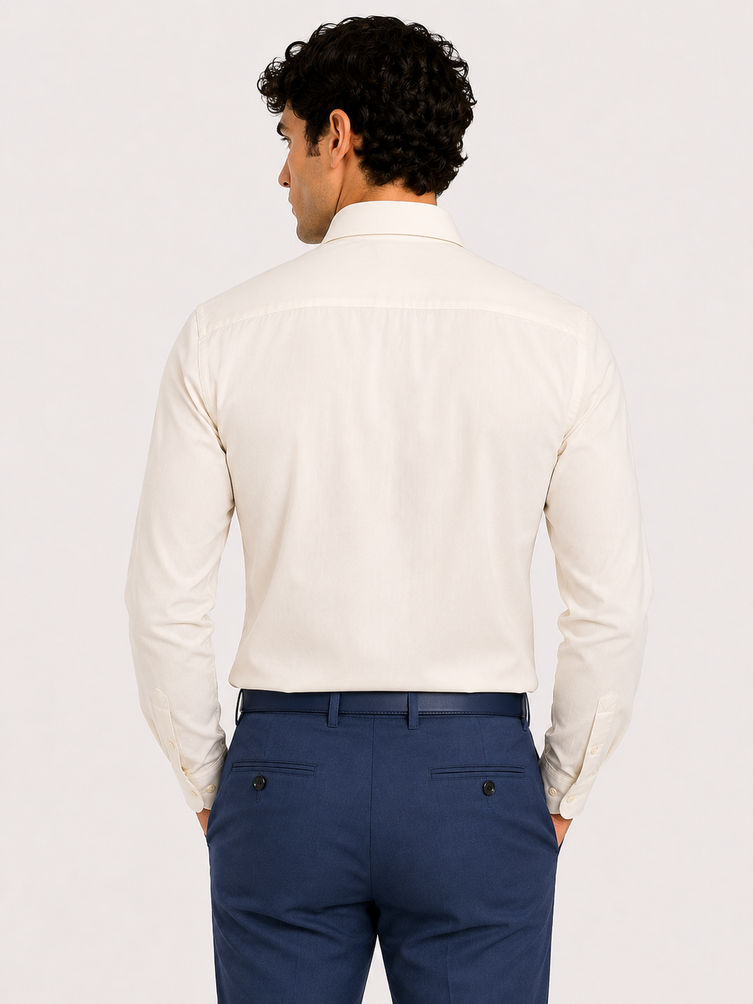 CAMICIA No Stiro Collo Francese Slim Fit