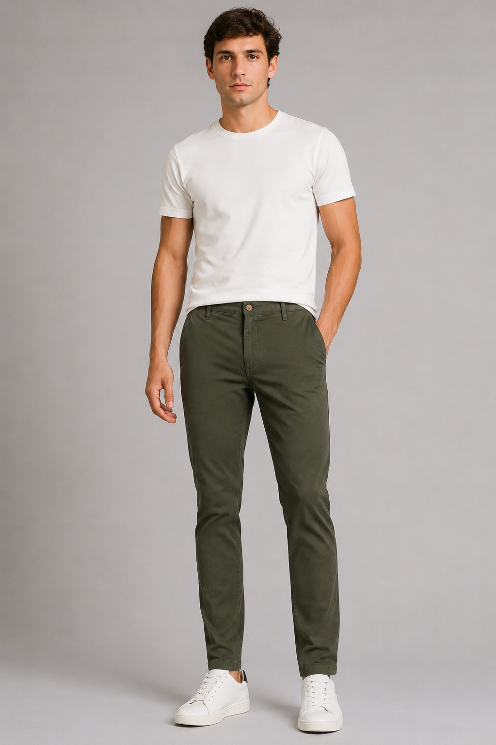 PANTALONE Cotone Slim Fit Primavera/Estate