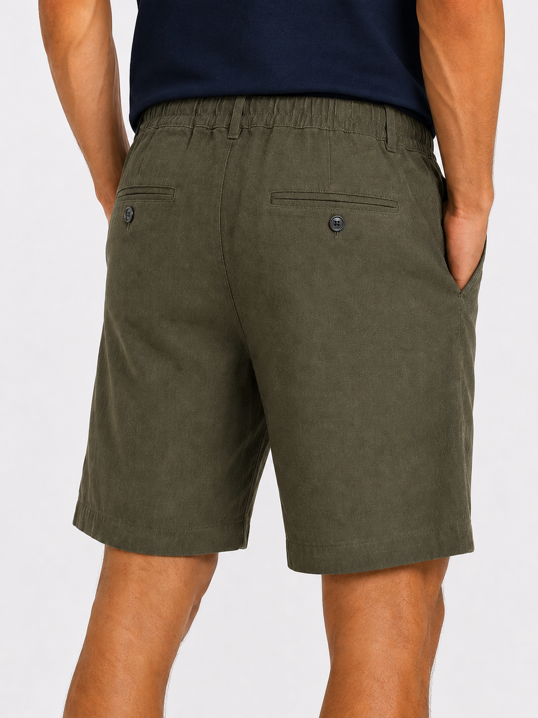 Bermuda Chino con coulisse Misto Lino Regular Fit