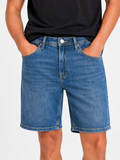 Bermuda Jeans 5 Tasche Slim Fit Lavaggio Medio