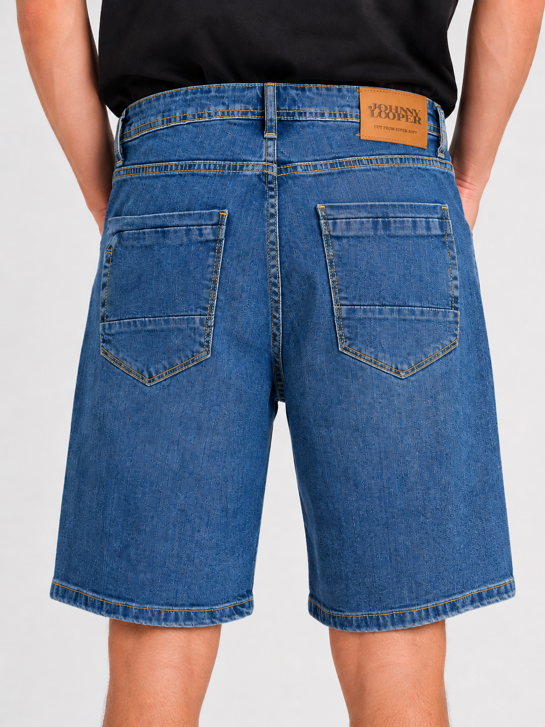 Bermuda Jeans 5 Tasche Slim Fit Lavaggio Medio